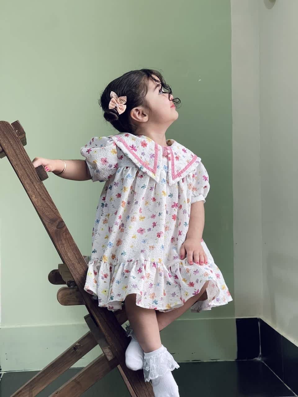 پیراهن موسلین گلدار