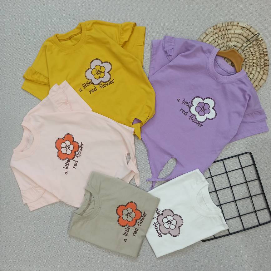تیشرت گره دار طرح گل